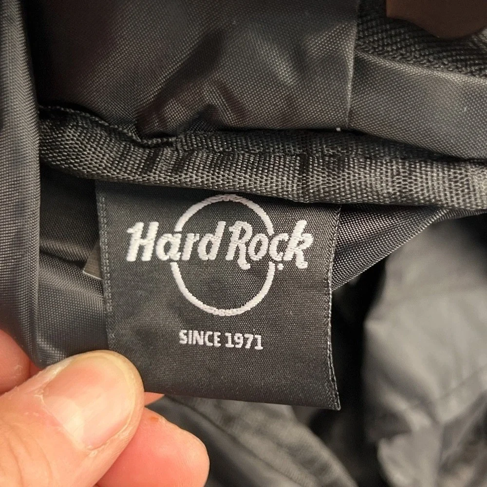 Hard Rock Cafe Backpack Multi Color Postcard City Print Travel Bag IM10015078